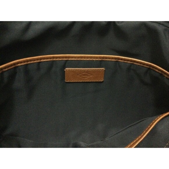 Fossil Messenger Computer Distressed Leather Laptop Shoulder Strap Brown Tan - Picture 8 of 9